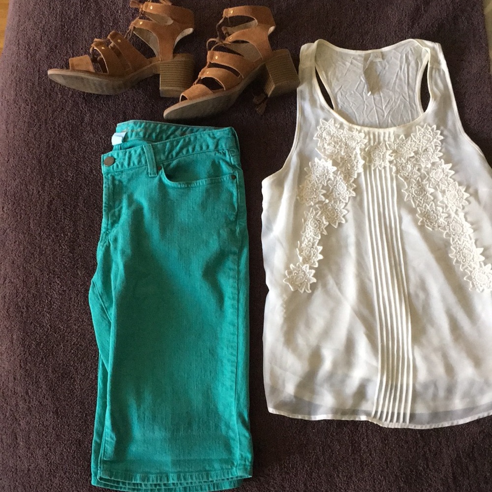 Eddie Bauer denim Bermuda shorts